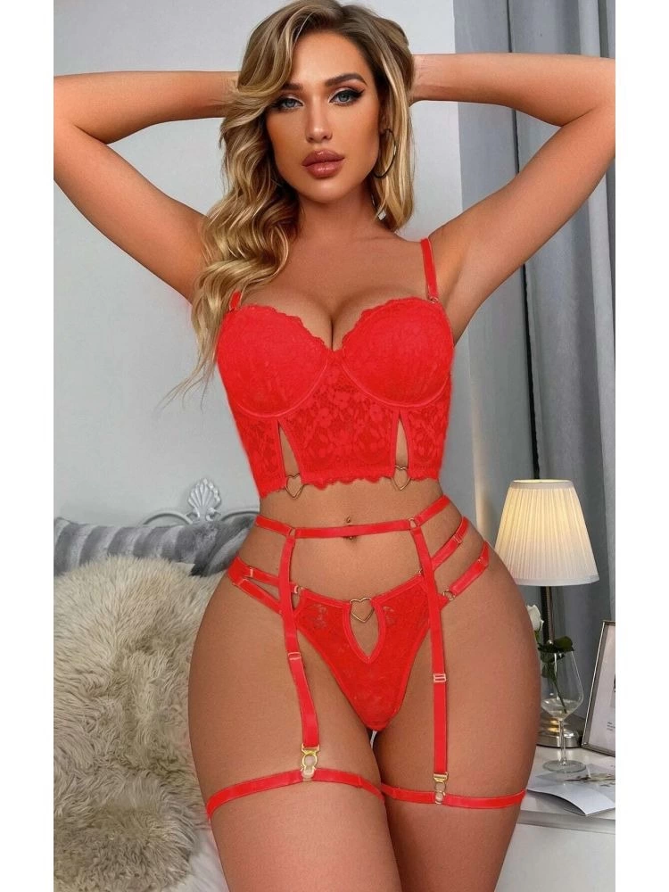 For Dreams 8406 Seksi Siyah Büstiyerli Takım