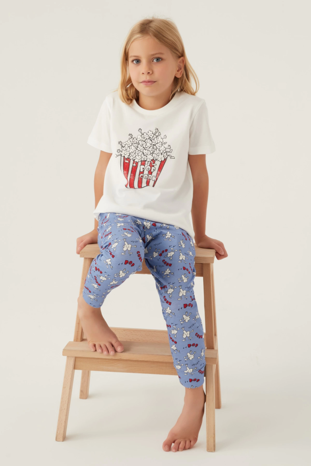 Roly Poly 3415-G Kız Çocuk Kısa Kol Pijama Takım