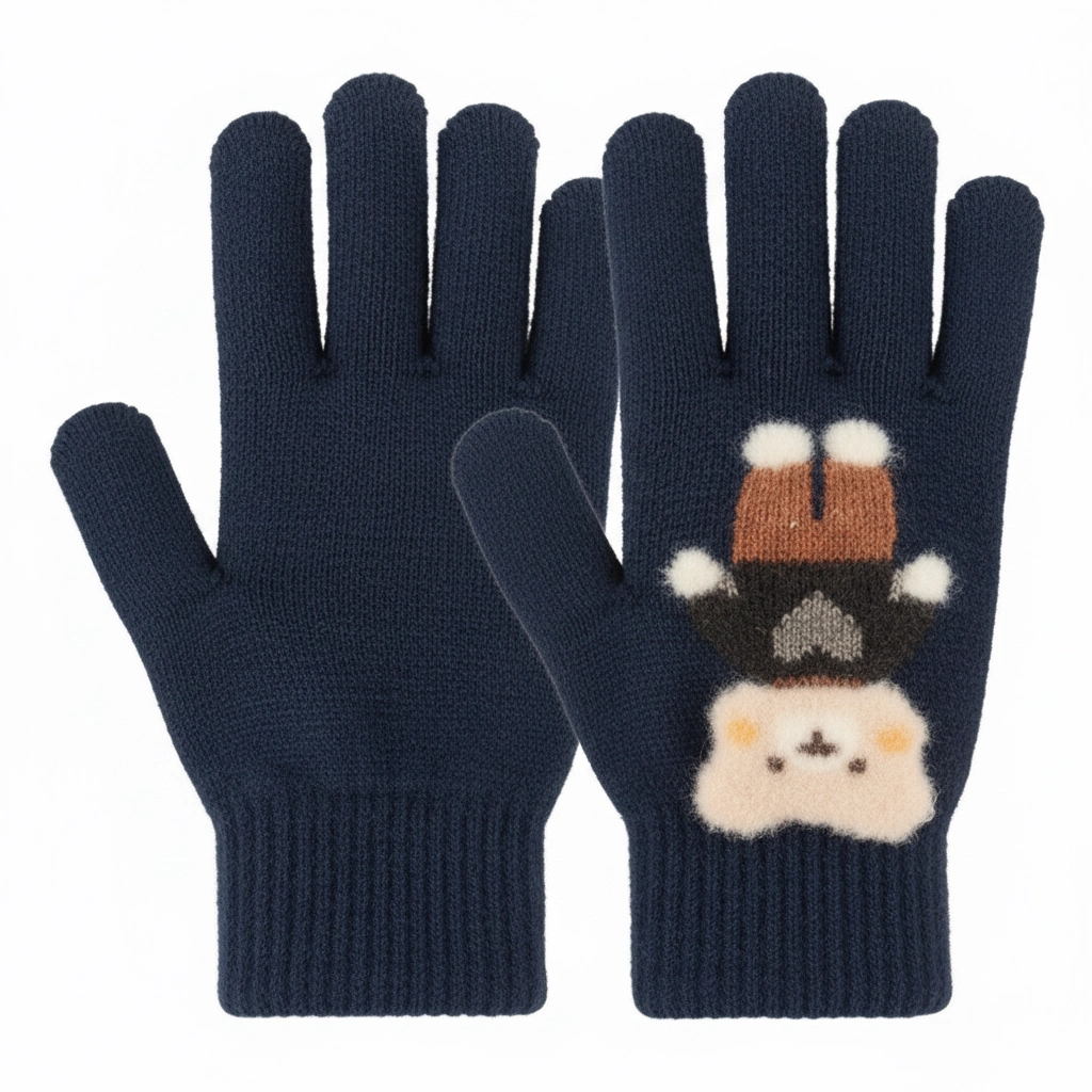 Kitti K25550-02 4-8 Yaş Erkek  Çocuk Örme Eldiven