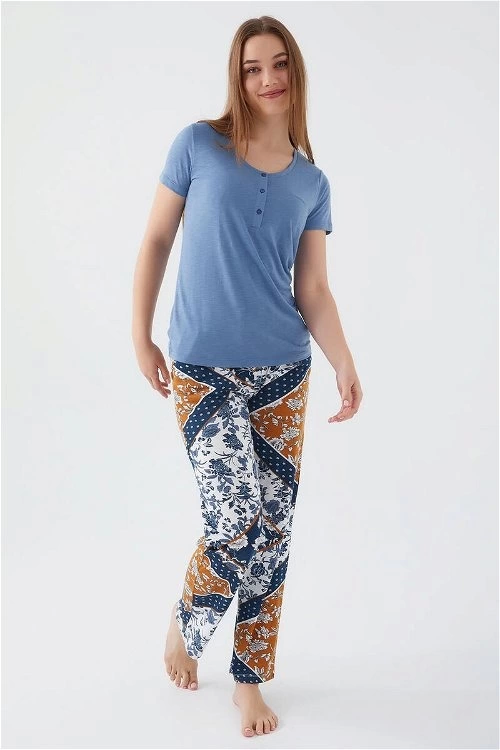 Pierre Cardin 8507-S Kadın Kısa Kol Pijama Takımı