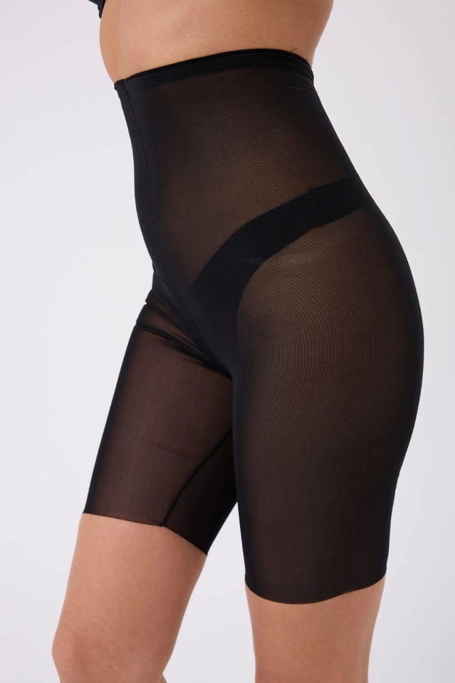 Freshness 0007 Lazer Kesim Tül Yüksek Bel Şort Korse