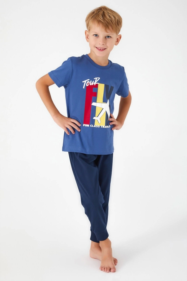 Roly Poly 3026-2 Erkek Çocuk Kısa Kol Pijama Takım