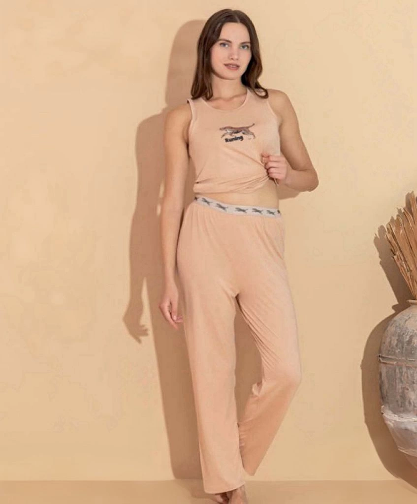 Boyraz 20618 Kadın Milan Kumaş Atlet Pijama Takımı