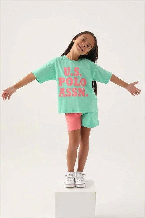U.S. Polo Assn 1816-4 Kız Çocuk Şort Takım