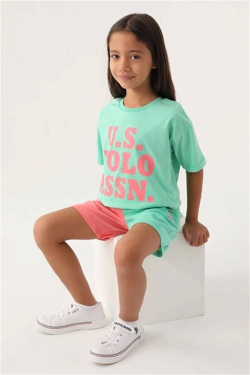 U.S. Polo Assn 1816-4 Kız Çocuk Şort Takım