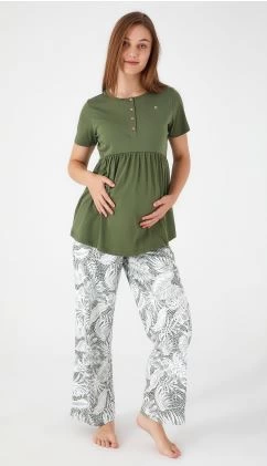 Pierre Cardin 8516 Bayan Kısa Kol Lohusa Pijama Takımı