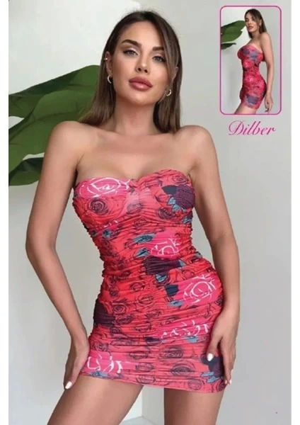 For Dreams 8482 Dilber Mini Desenli Elbise