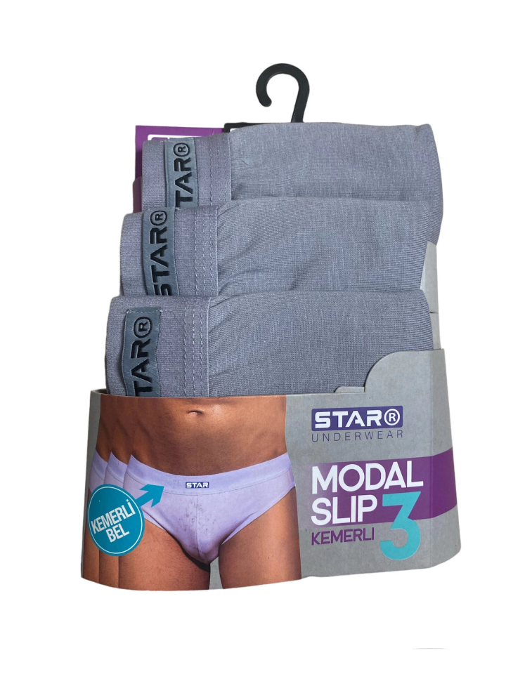 Star 109 Erkek 3'lü Modal Slip