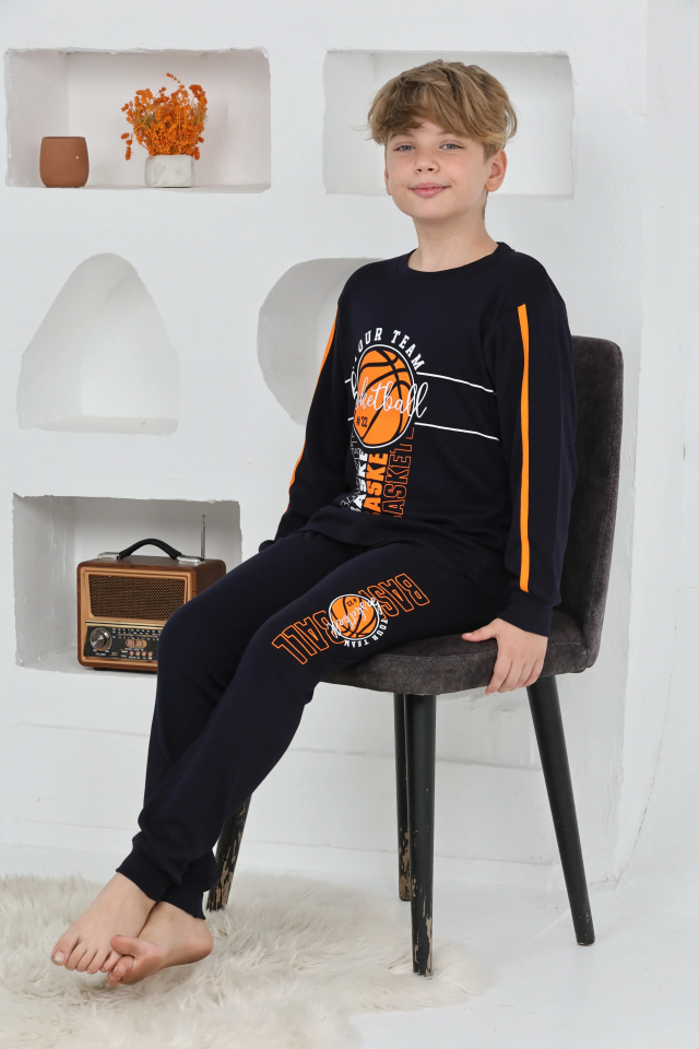 Kapitex 7118 Erkek Çocuk Uzun Kol Pijama Takımı