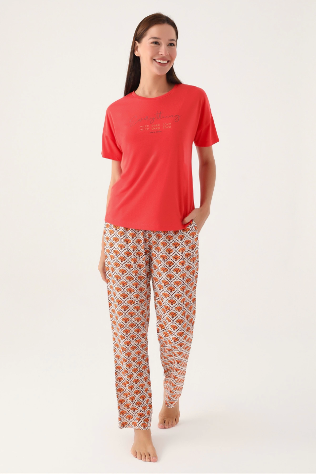 Pierre Cardin PC8822-S Kısa Kol Pijama Takım