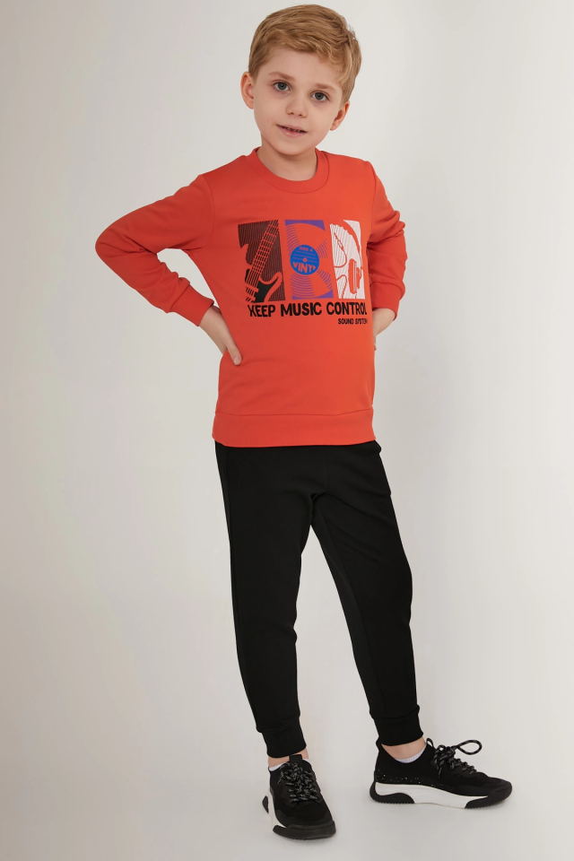 Roly Poly RP3208-G Erkek Çocuk Uzun Kollu Eşofman Takım