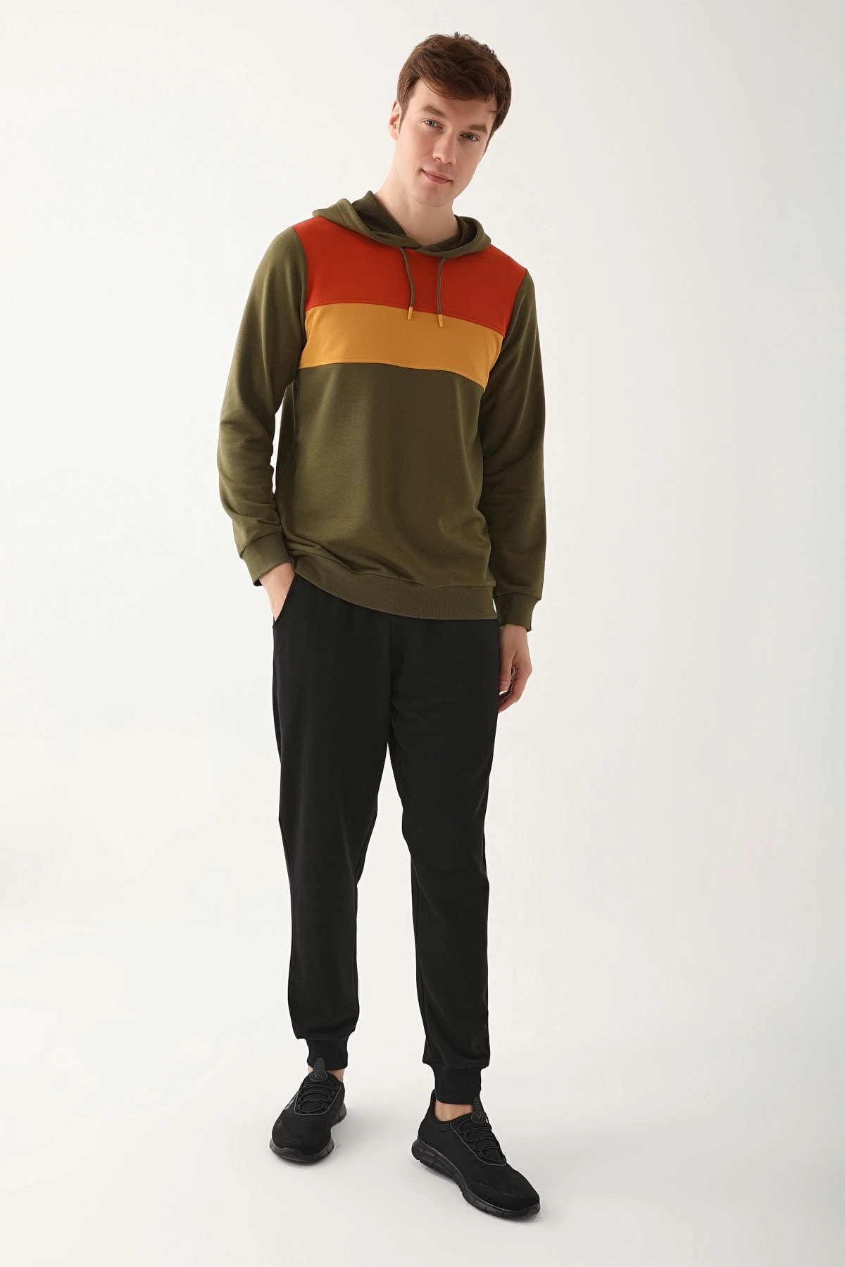 Arnetta AR2785-S Erkek Uzun Kol Kapüşonlu Pijama Takımı