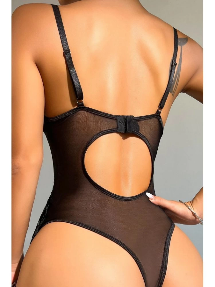 For Dreams 8412 Dantel Büstiyer ve Jartiyer Takım