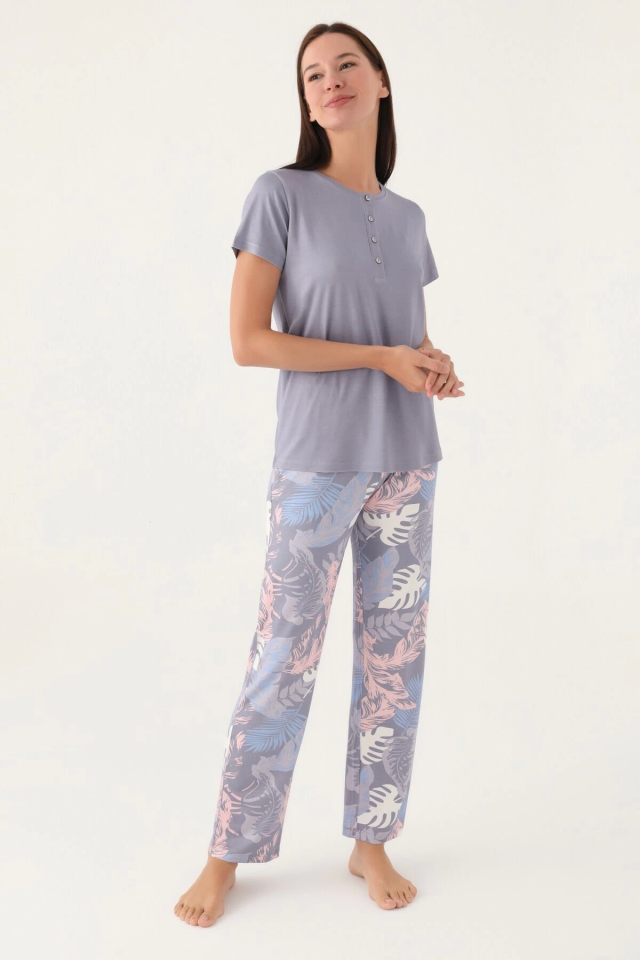 Pierre Cardin 8801-S Bayan Kısa Kol Pijama Takım