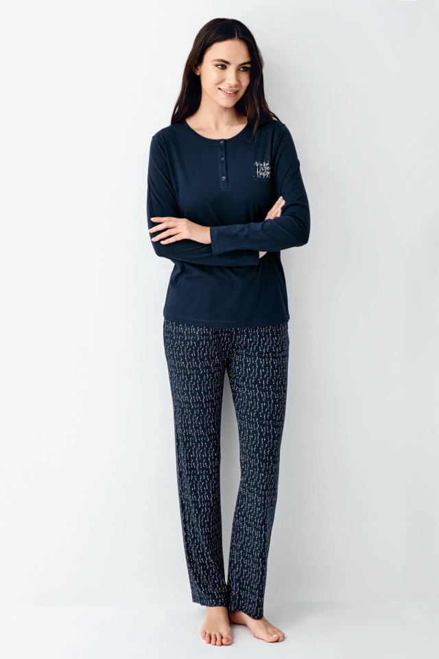 Arnetta 3429-X Kadın Battal  Uzun Kol Pijama Takım