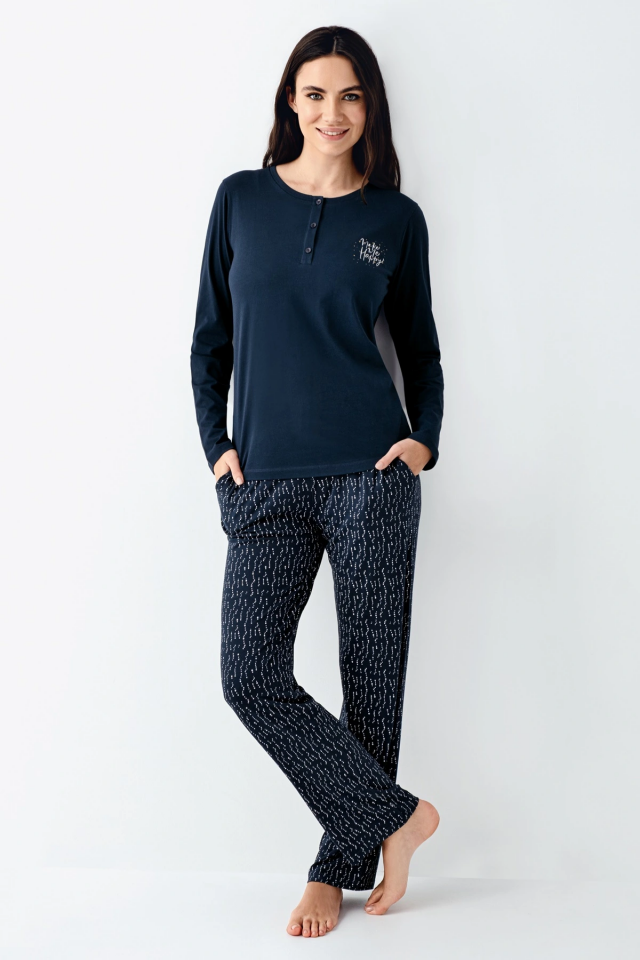 Arnetta 3429-X Kadın Battal  Uzun Kol Pijama Takım