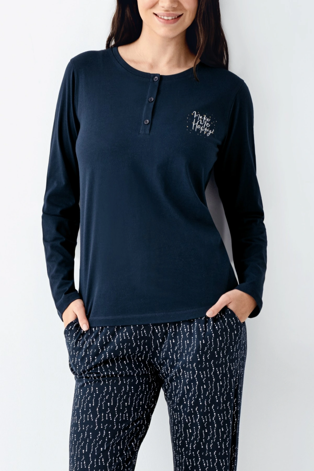 Arnetta 3429-X Kadın Battal  Uzun Kol Pijama Takım