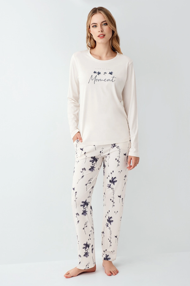 Arnetta 3411-S Kadın Uzun Kol Pijama Takım