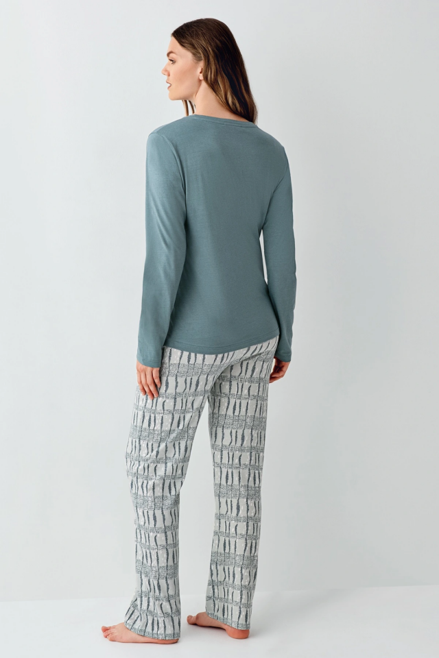 Arnetta 3406-S Kadın Uzun Kol Pijama Takım