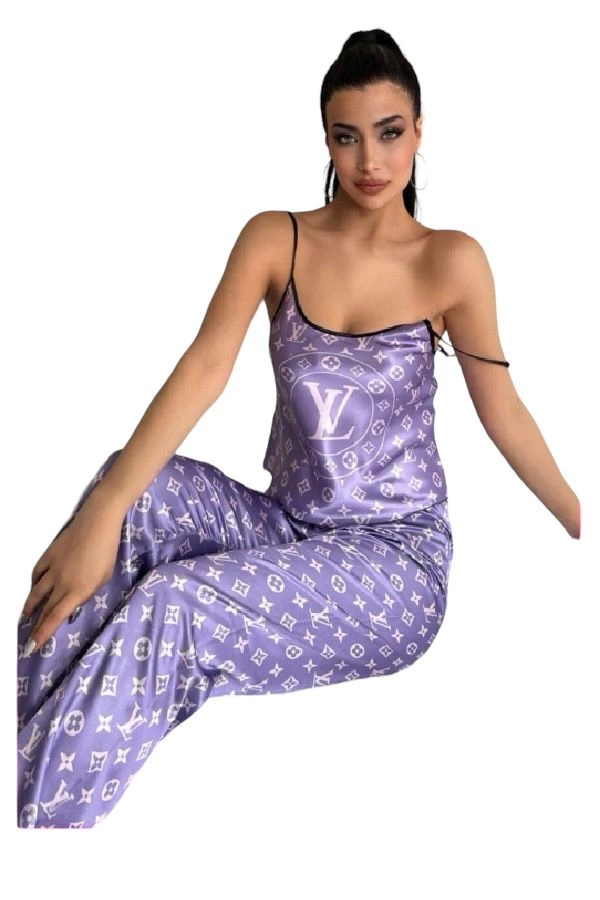 Victoria Secret 8026 Kadın Saten Askılı Pijama Takım