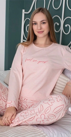 Freshness 206 Bisiktlet Yakalı Uzun Kol Pijama Takımı