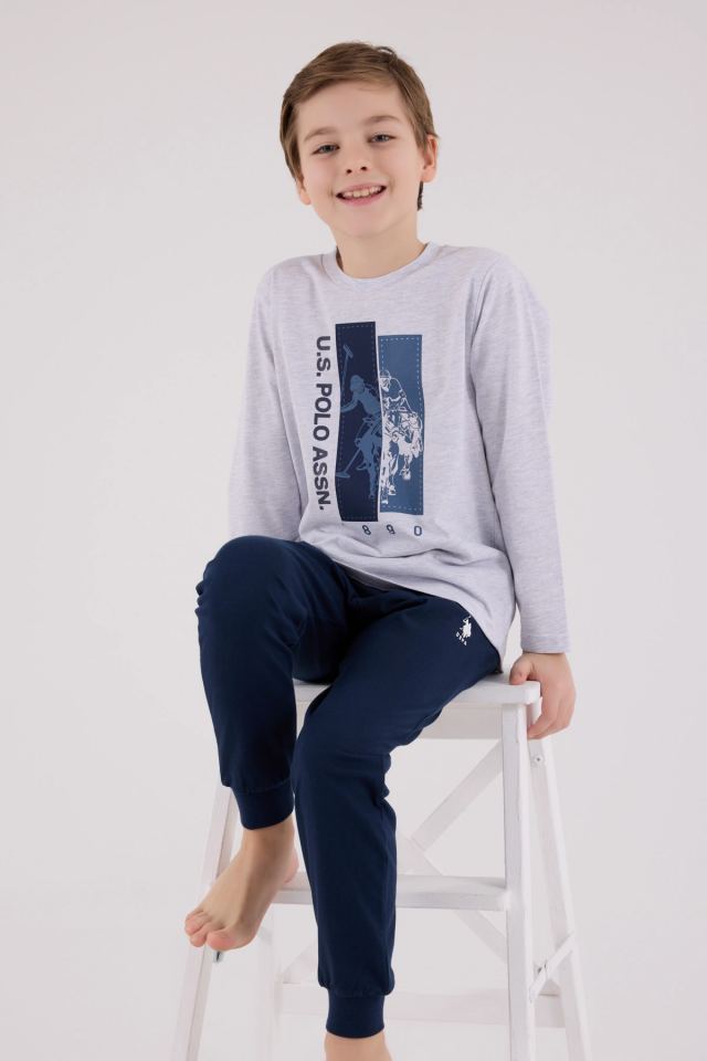 U.S. Polo Assn Kids 2206-G Erkek Çocuk Pijama Takım