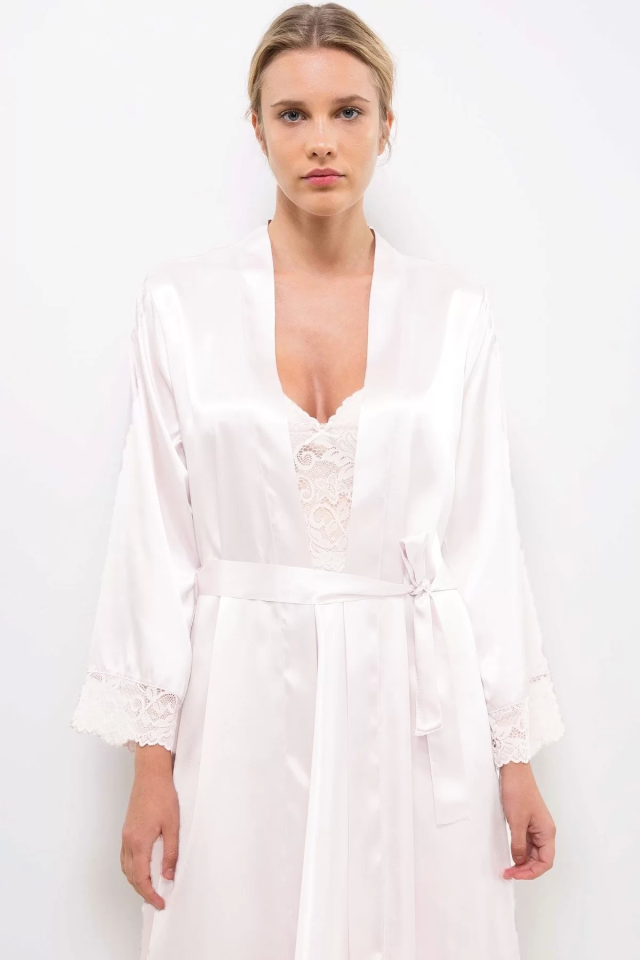 Pierre Cardin 4265 Saten Kısa Sabahlık Gecelik Takım