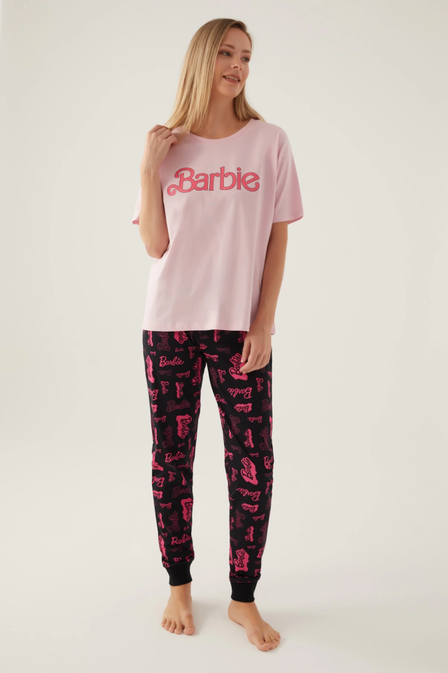 Barbie L1704-S Kadın Kısa Kol Pijama Takımı