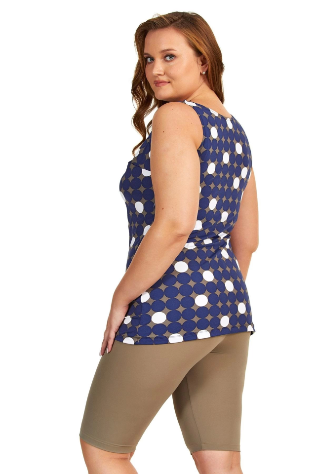 Argento 0755-9001 Desenli Kısa Kollu Tankini