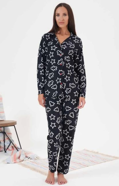 Estiva 24345  Bayan Süet Pijama Takımı