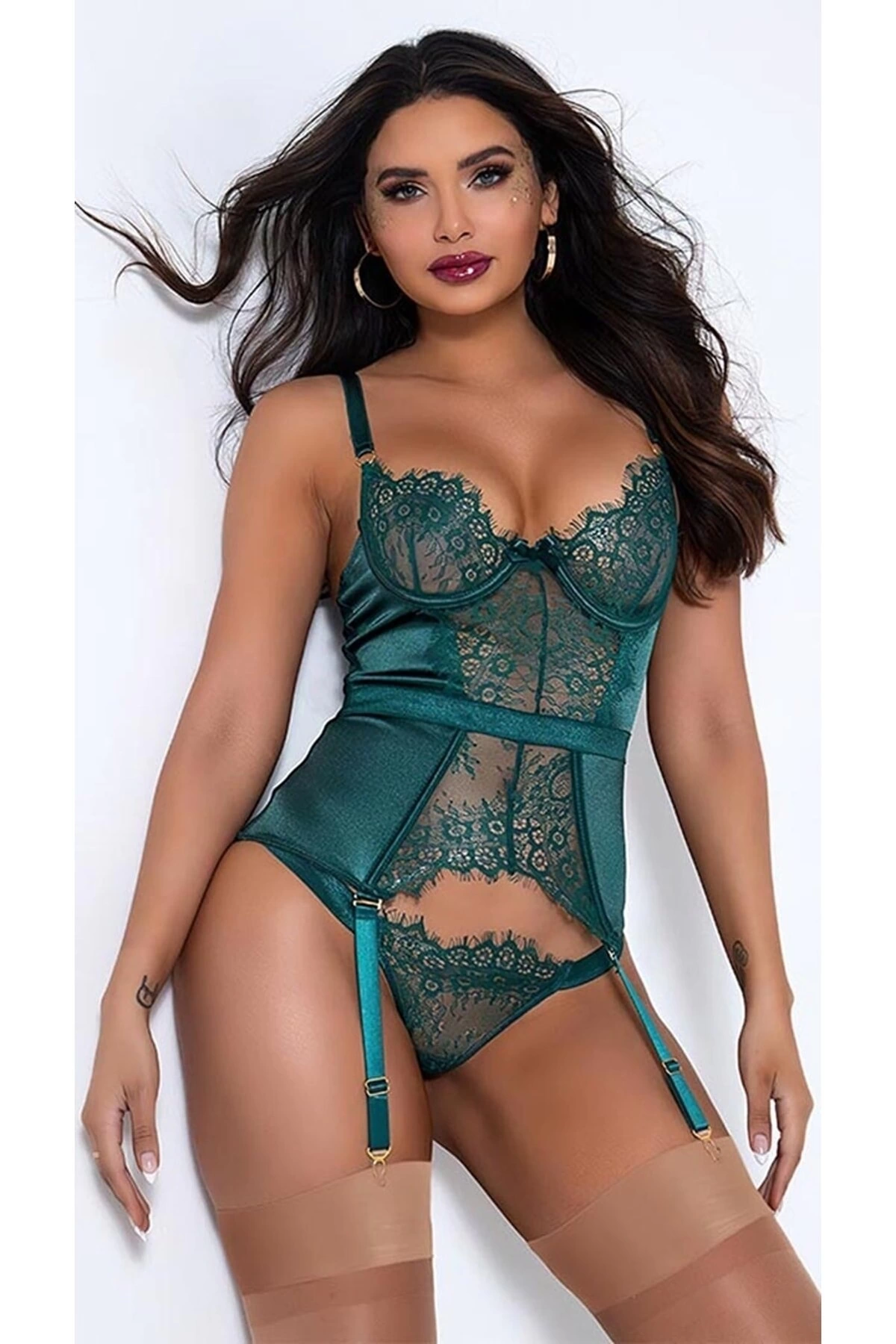 For Dreams 8350 Fantezi Bustiyer Jartiyer Takımı