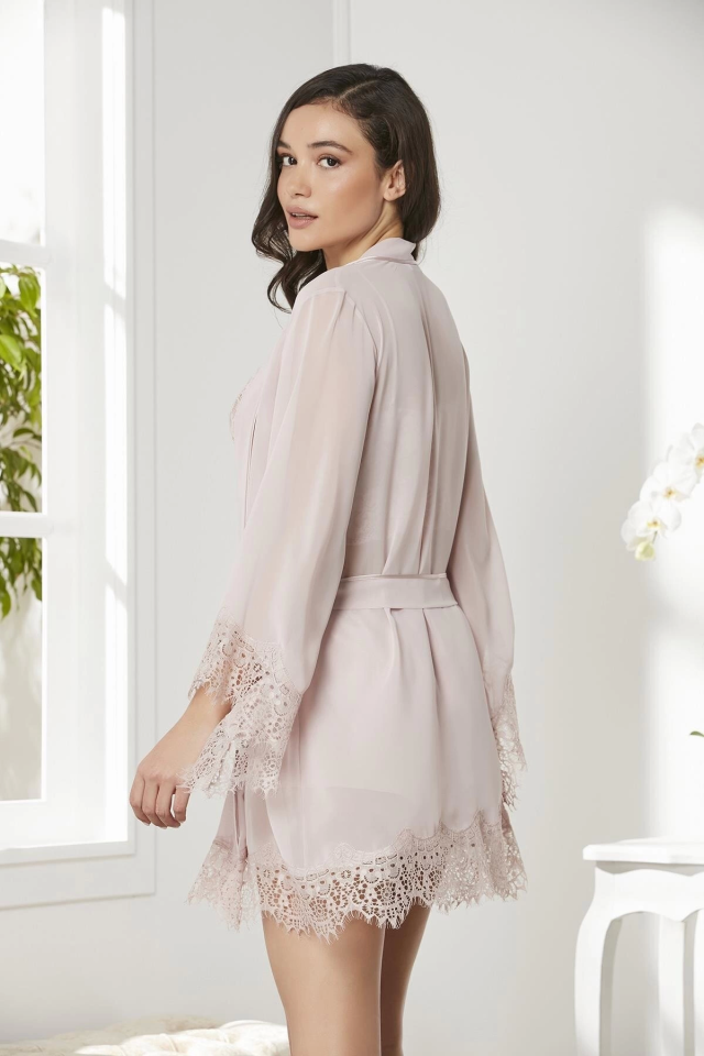 Pierre Cardin 7005 Sabahlıklı Şort Gecelik Takım