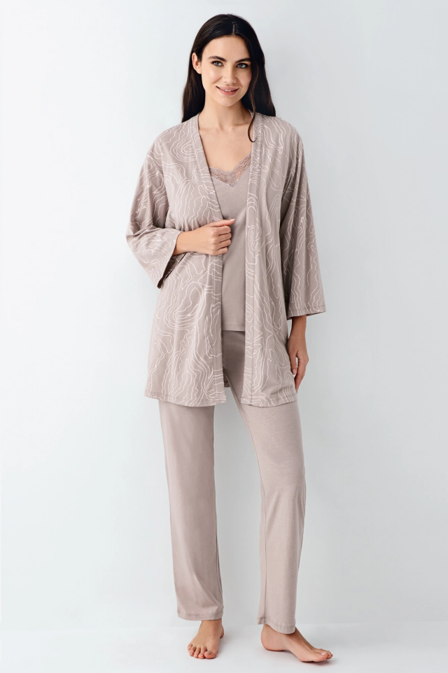 Pierre Cardin 9099-S 3'lü Pijama Takımı