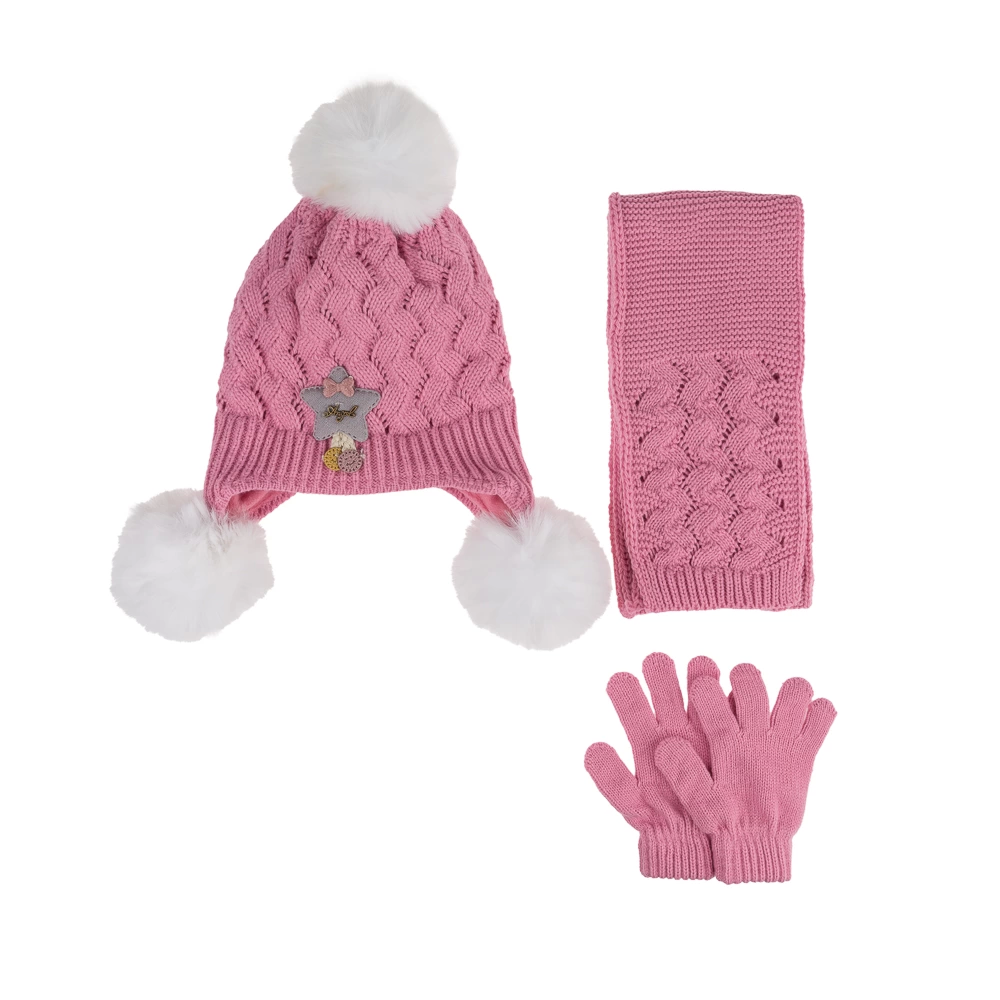 Suyutti K24160-02 Kız Çocuk 1-4 Yaş 3'Lü Bere Set
