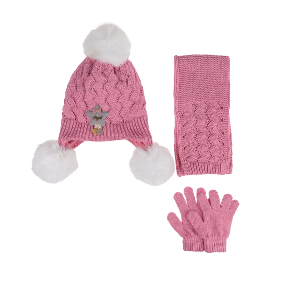 Suyutti K24160-02 Kız Çocuk 1-4 Yaş 3'Lü Bere Set