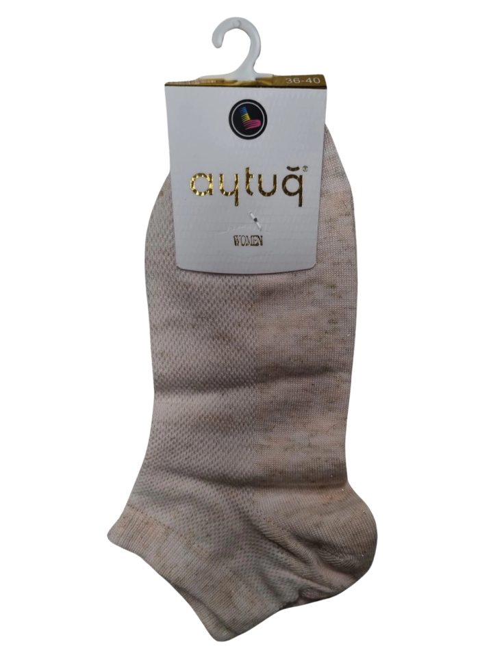 Aytuğ 39204 Kadın Simli Pamuklu Patik Çorap