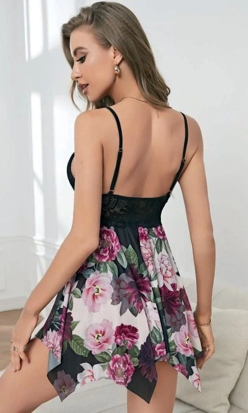 Nightlight 3692 Mini Çiçek Detaylı Gecelik