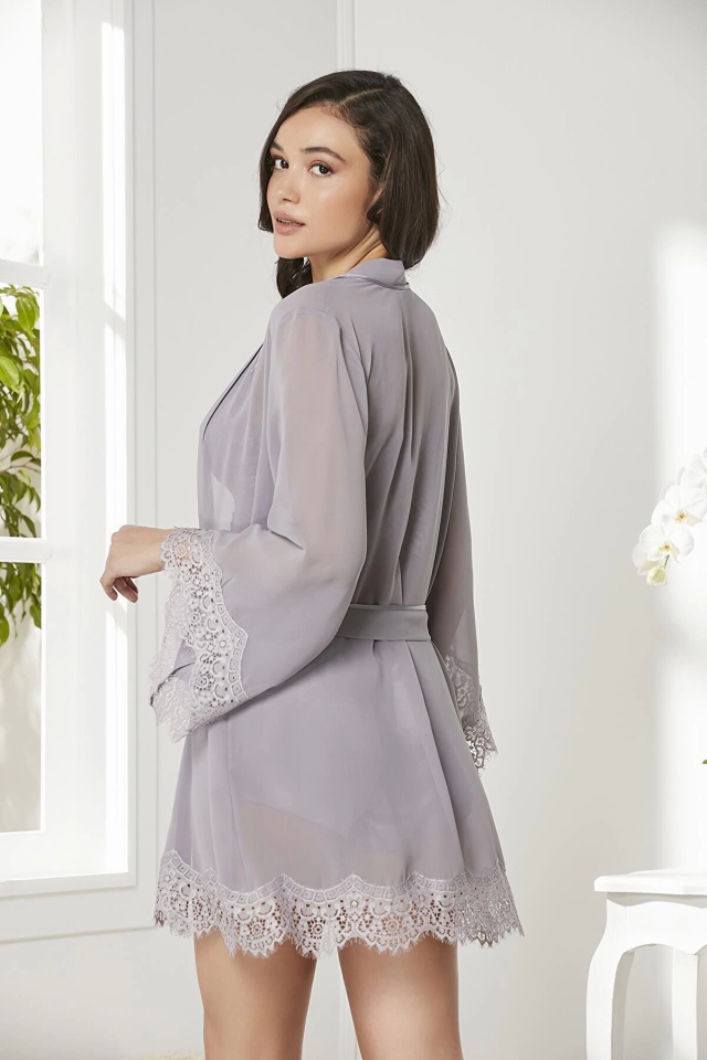 Pierre Cardin 7005 Sabahlıklı Şort Gecelik Takım