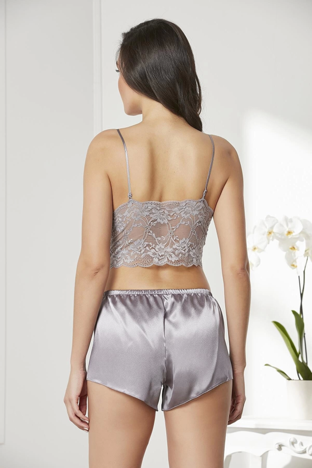 Pierre Cardin 7005 Sabahlıklı Şort Gecelik Takım