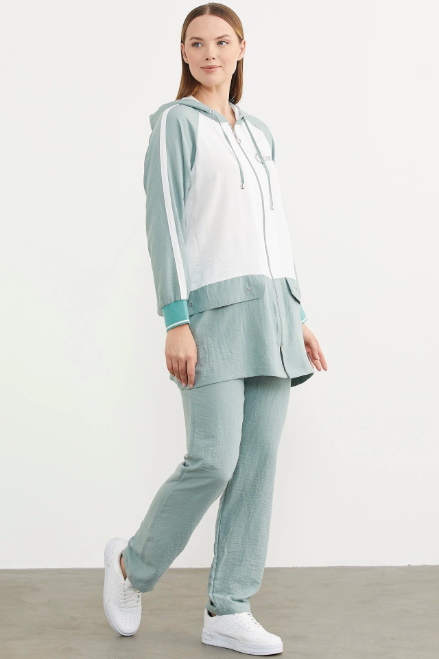 Sementa 76318 Fermuarlı Tunik Krep Takım