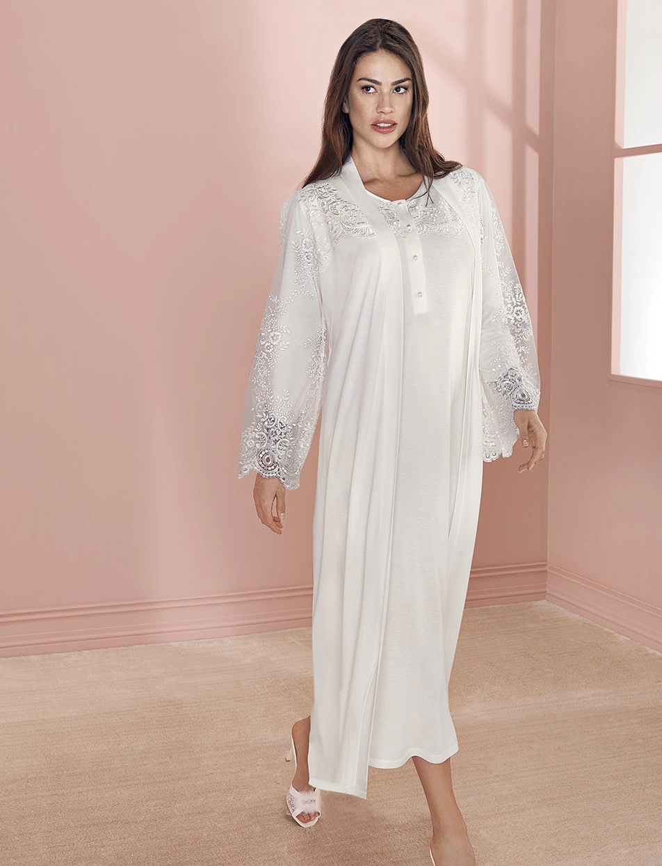 Espuar 737 Penye Uzun Gecelik Sabahlık Takım