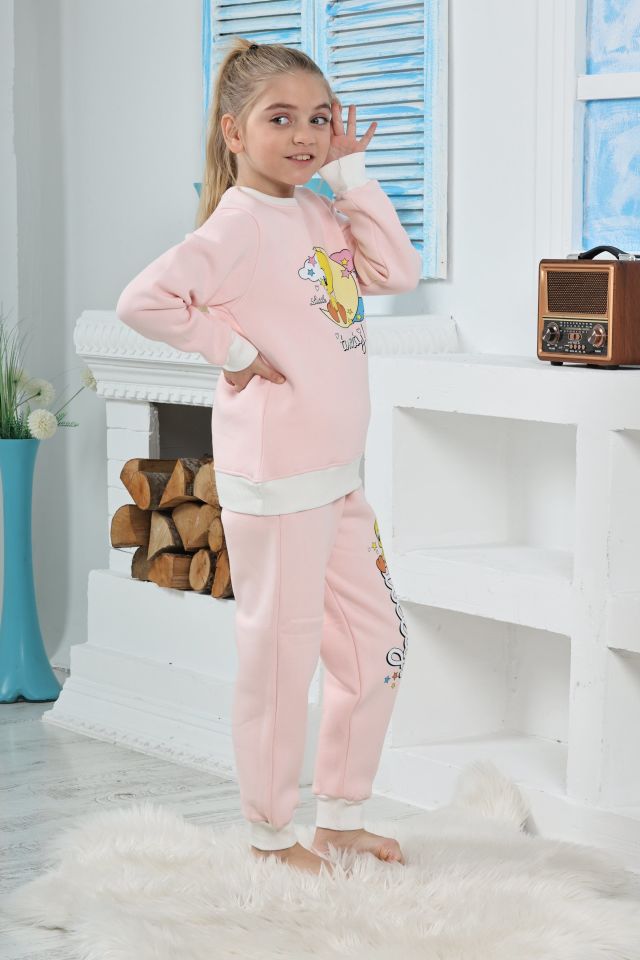 Kapitex 6181 Kız Çocuk Twety Baskılı Uzun Kol Pijama Takımı
