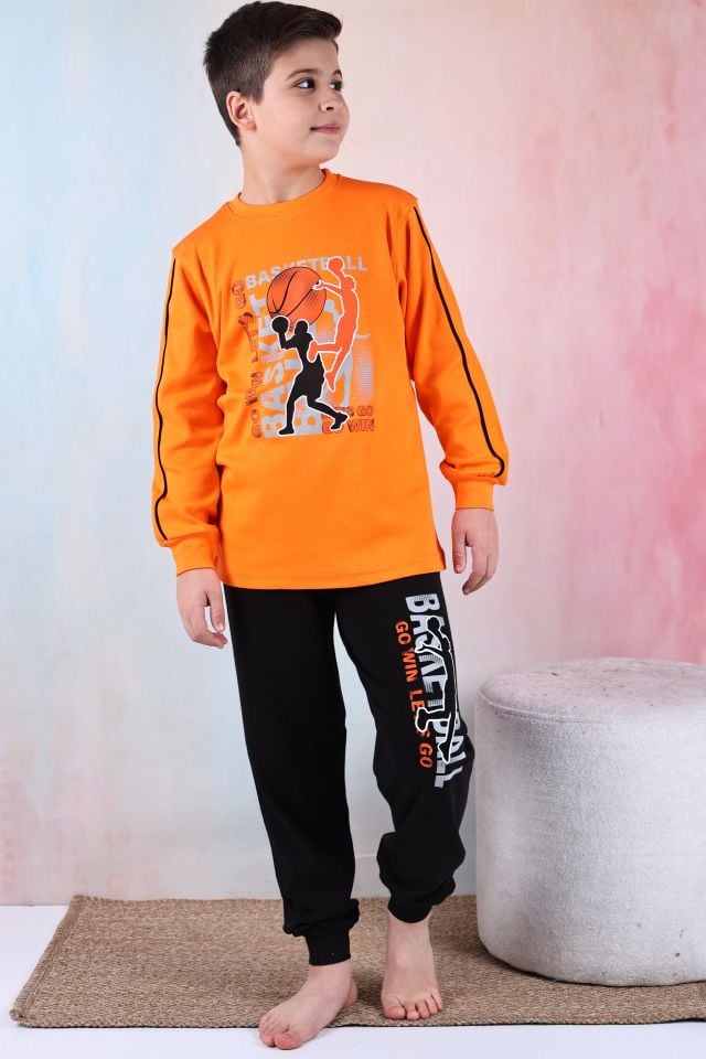 Kapitex 5180 Erkek Çocuk Desenli Uzun Kol Pijama Takımı