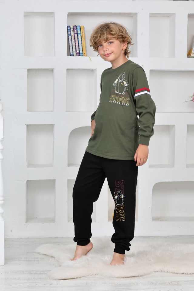 Kapitex 5140 Erkek Çocuk Uzun Kol Pijama Takımı