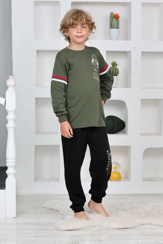Kapitex 5141 Erkek Çocuk Uzun Kol Pijama Takımı