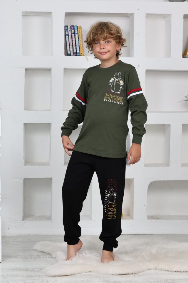 Kapitex 5141 Erkek Çocuk Uzun Kol Pijama Takımı