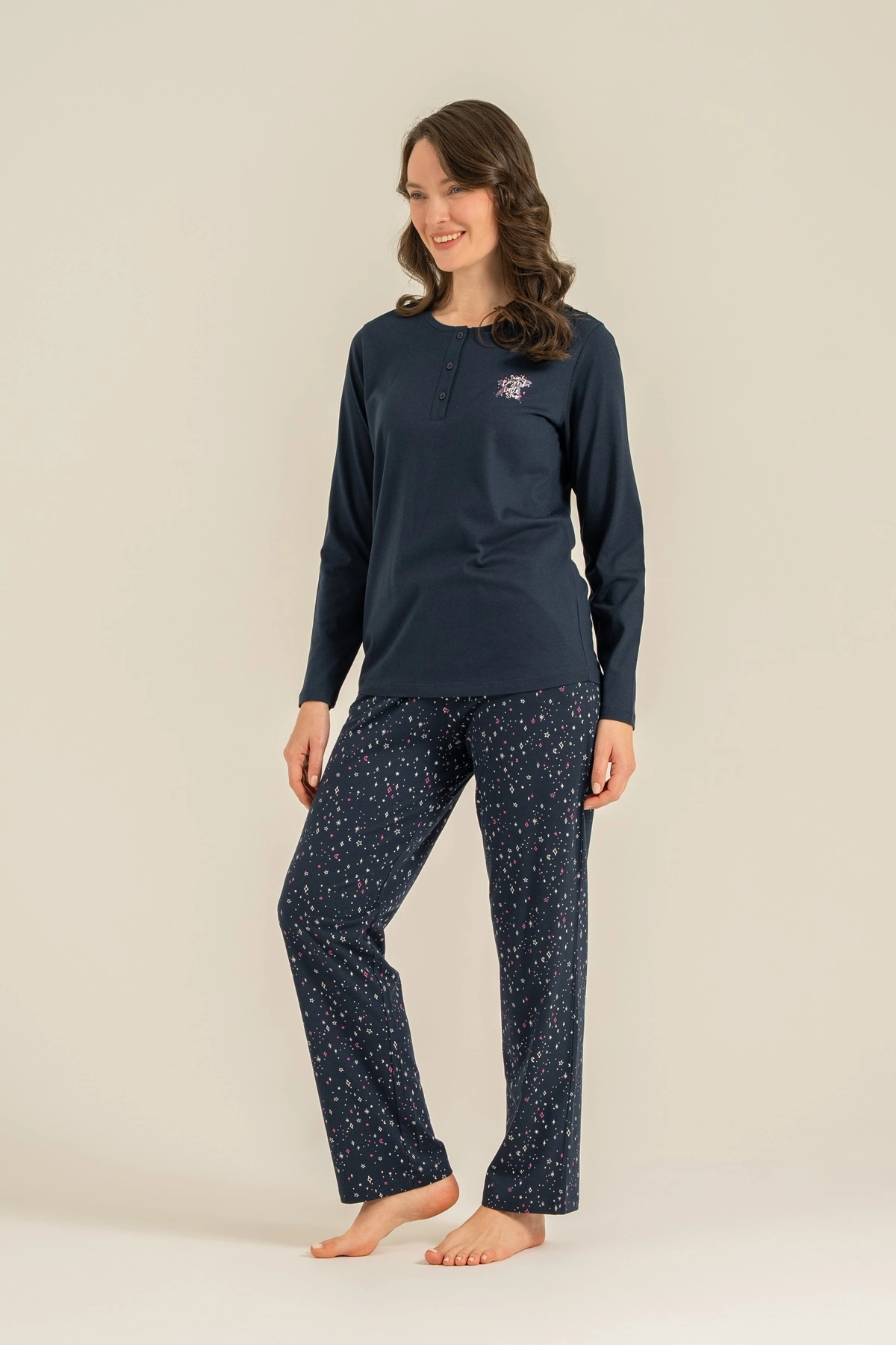 Arnetta  Ar3775-X  Kadın Uzun Kollu Pijama Takım