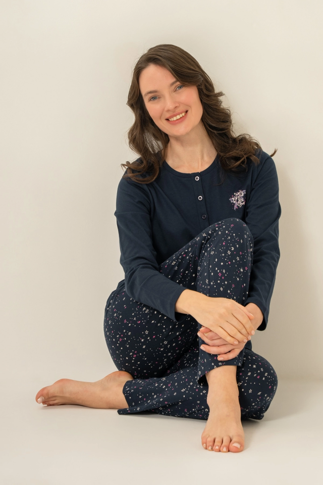 Arnetta  Ar3775-X  Kadın Uzun Kollu Pijama Takım