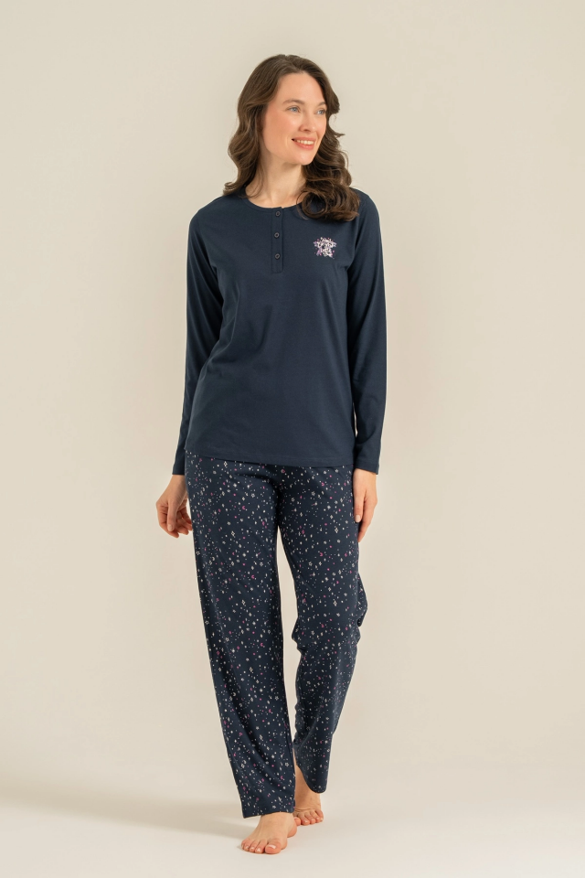 Arnetta  Ar3775-S  Kadın Uzun Kollu Pijama Takım