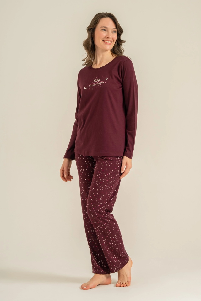 Arnetta  Ar3774-S  Kadın Uzun Kollu Pijama Takım